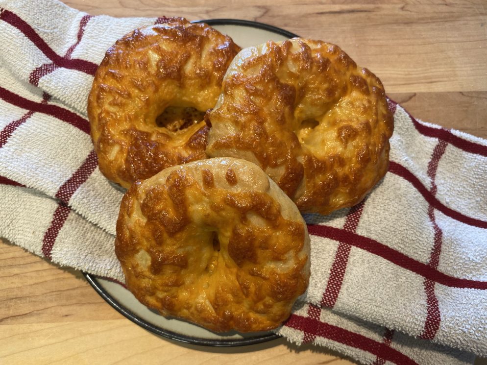 Sourdough Cheesy Bagels