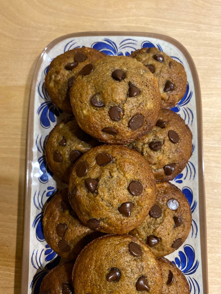 Banana Chocolate Chip Muffins with Sourdough&nbsp;Discard