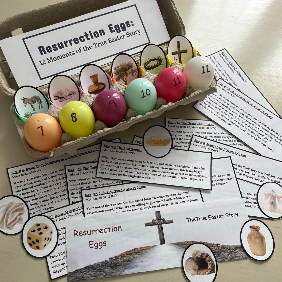 Resurrection Eggs Kids Activity: 12 Moments of the True Easter Story (Free PDF&nbsp;Download)